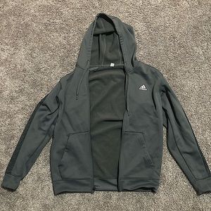 Adidas grey jacket.